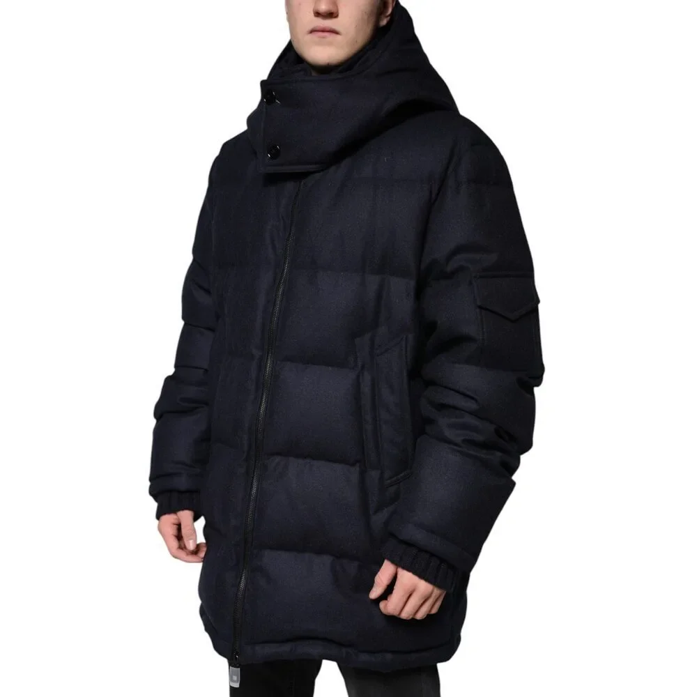 Dolce & Gabbana Black Nylon Hooded Puffer Men Coat Jacket - Picture 3 of 9